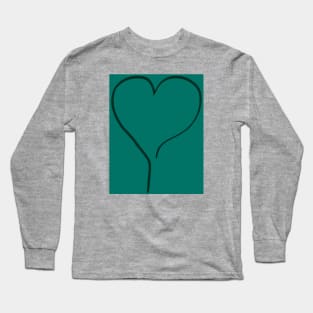 My Green Heart on the right line  - Oneliner Long Sleeve T-Shirt